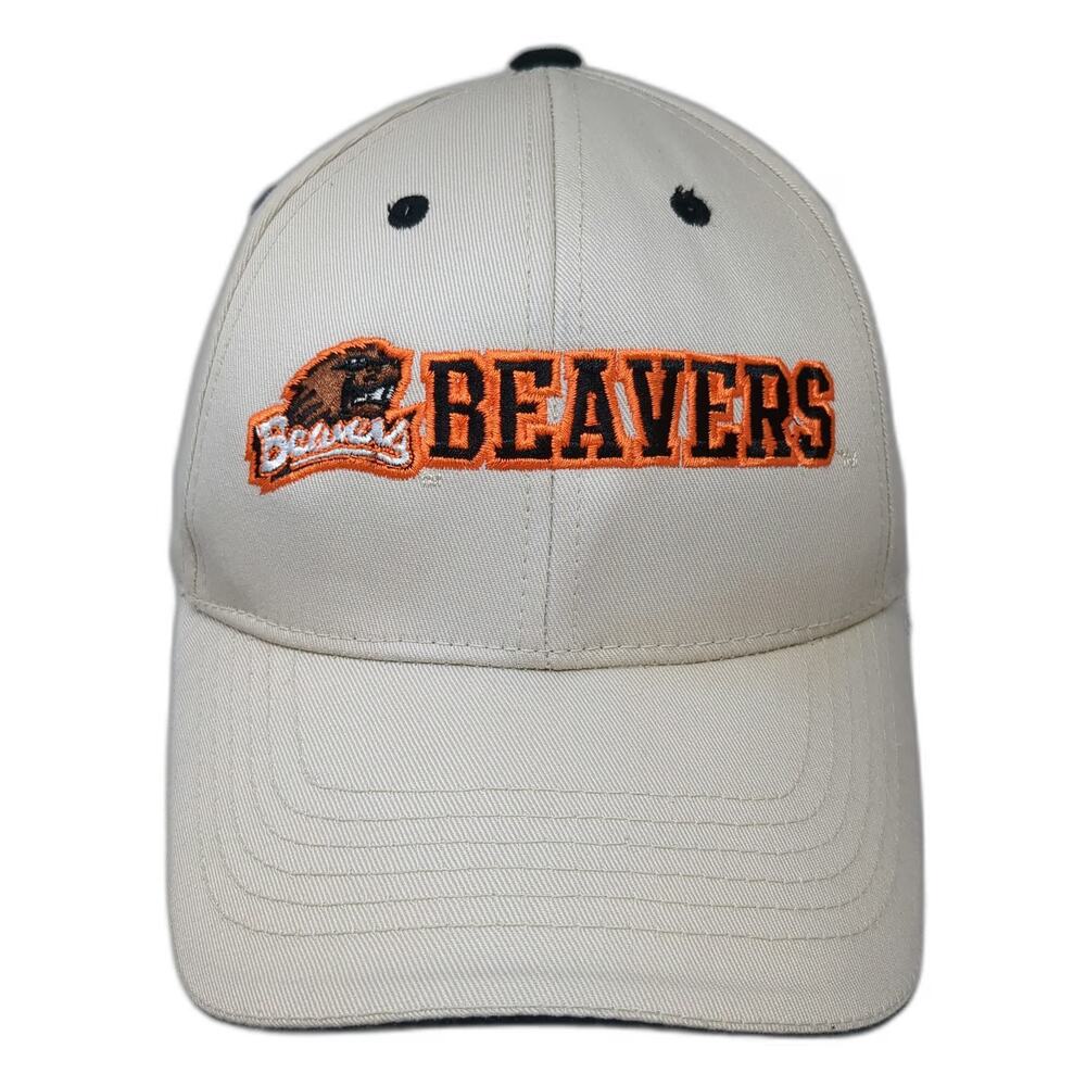 Captivating Headgear Oregon State Beavers NCAA Hat Beige One Size Strapback